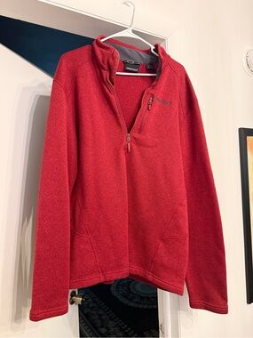 Marmot Men's Red Zip-Up Fleece Pullover